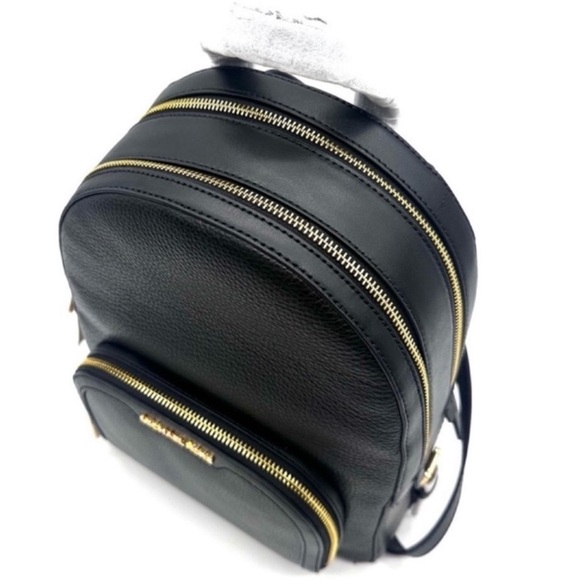 Michael Kors Medium Jaycee Backpack Black/Gold - Picture 6 of 11